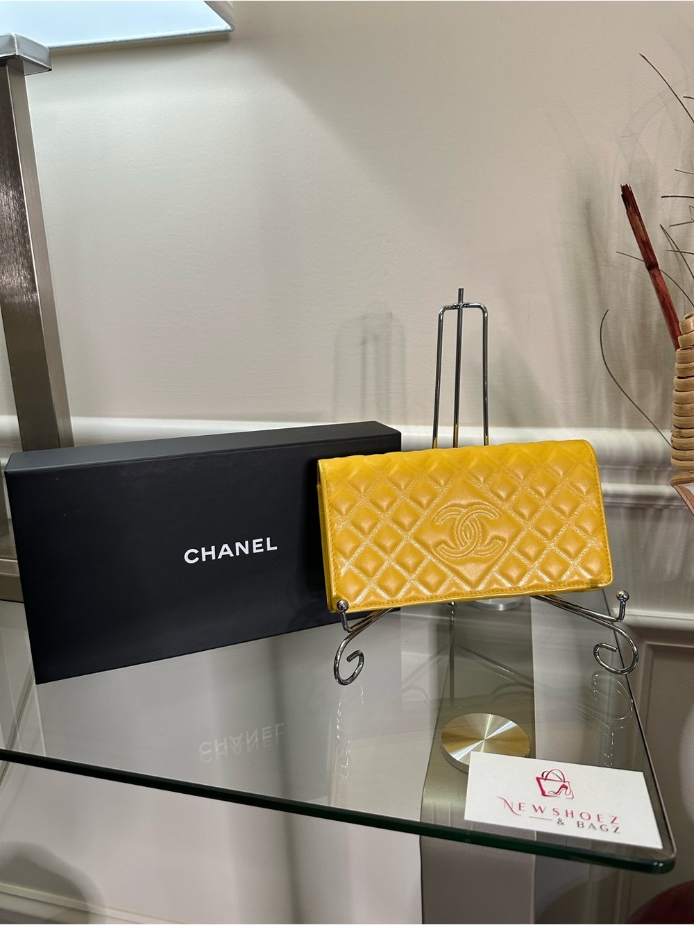 CHANEL Quilted Long Lambskin Wallet